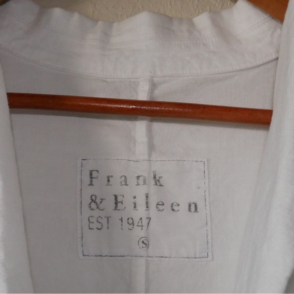 Frank & Eileen White Dublin Tailored Blazer in Italian Performance Linen small - Picture 8 of 9